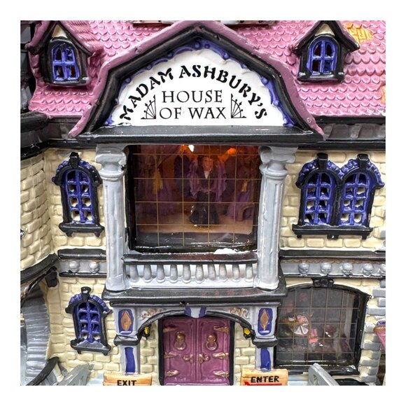 Lemax Spooky Town Lighted House of Wax Madam Ashburys Halloween Village BOX READ - Picture 5 of 15